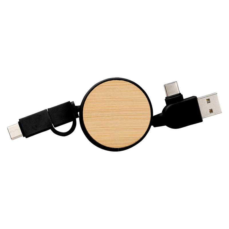 Zvinovací USB kábel > čierna