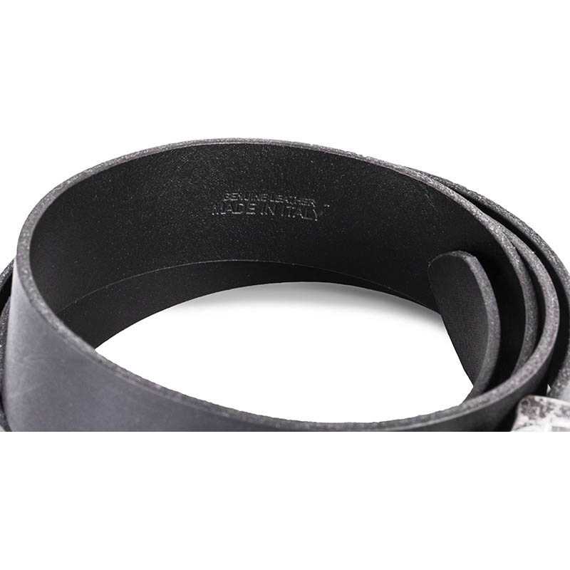 Opasok (K-UP"RAW EDGE LEATHER BELT - 35MM") > čierna