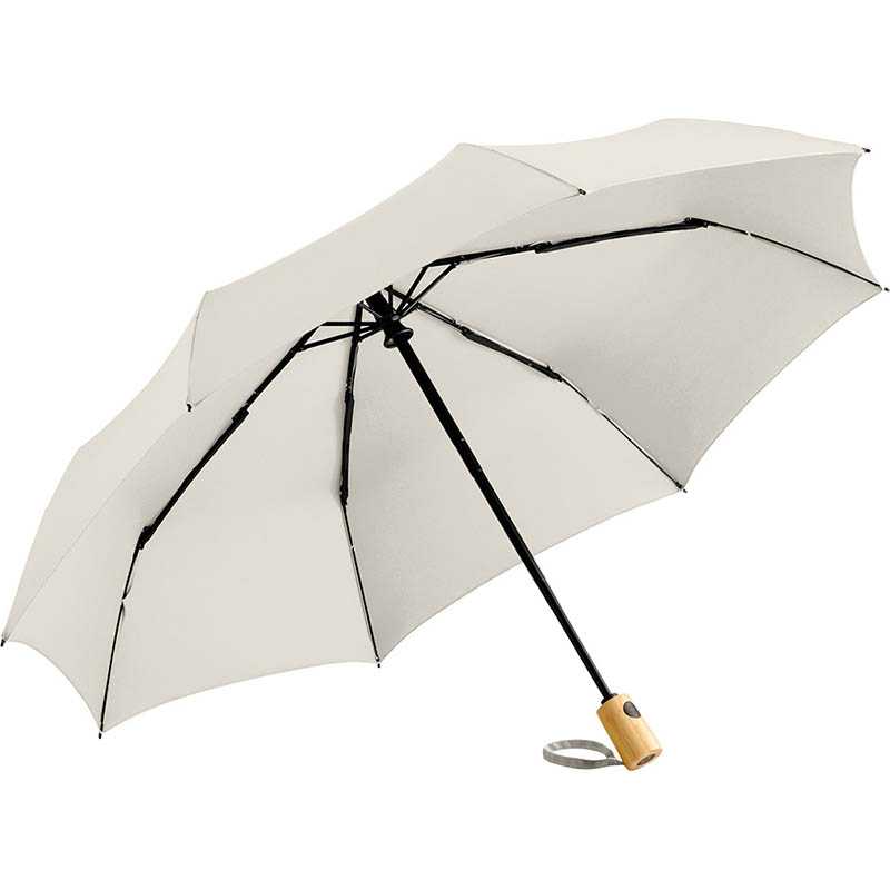 Skladací dáždnik (FARE AOC mini umbrella ÖkoBrella) > prírodná / biela