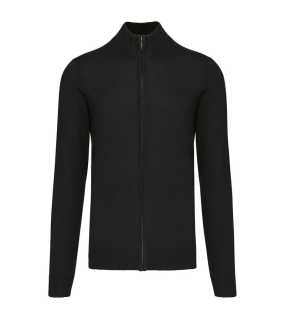 Pánsky sveter (KARIBAN MENS ZIP CARDIGAN) > čierna > L