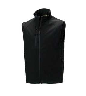 Pánska softshell vesta(Soft Shell Gilet RUSSELL) > čierna > M