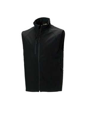 Pánska softshell vesta(Soft Shell Gilet RUSSELL) > čierna > M