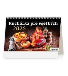 Stolový kalendár (Kuchárka pre všetkých 2026) - 22,6 x 16,9 cm