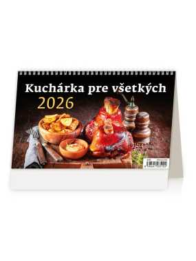 Stolový kalendár (Kuchárka pre všetkých 2026) - 22,6 x 16,9 cm