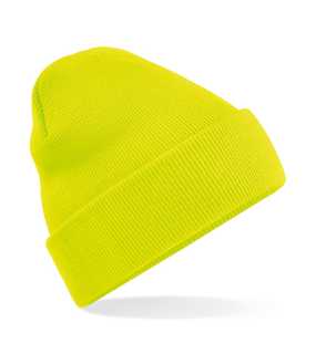 Unisex čiapka (Beechfield Original Cuffed Beanie) > žltá (fluorescent yellow)