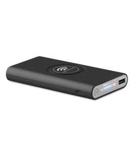 Powerbank- bezdrôtová nabíjačka (8000 mAh) >  čierna