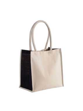 Taška (KIMOOD COTTON / JUTE TOTE BAG - 17L) > prírodná / čierna