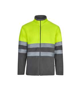 Pánska bunda (VELILLA HV TWO-TONE FLEECE JACKET) > šedá / žltá (hi-vis) > L