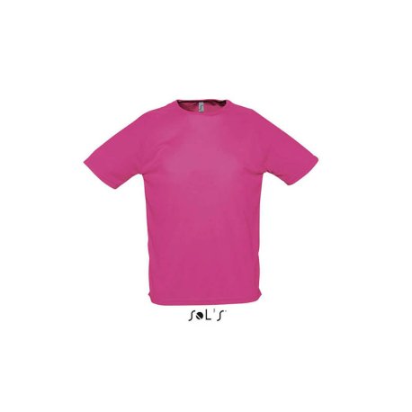 Unisex tričko (SOLS SPORTY UNISEX RAGLAN SLEEVES T-SHIRTS) > ružová (neon) > XS