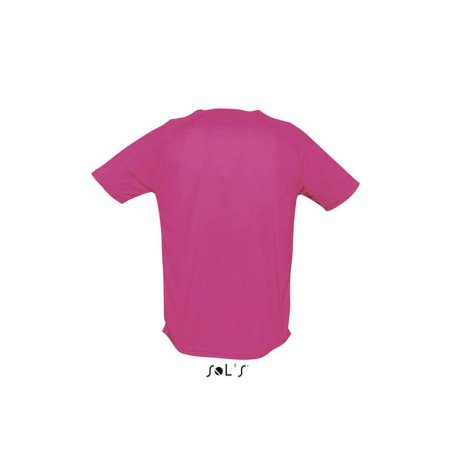 Unisex tričko (SOLS SPORTY UNISEX RAGLAN SLEEVES T-SHIRTS) > ružová (neon) > XS
