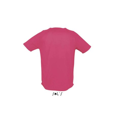 Unisex tričko (SOLS SPORTY UNISEX RAGLAN SLEEVES T-SHIRTS)>ružová (neon coral)>2XL