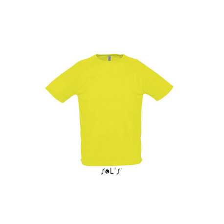 Unisex tričko (SOLS SPORTY UNISEX RAGLAN SLEEVES T-SHIRTS) > žltá (neon) > 2XL