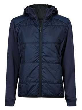 Dámska bunda (Tee Jays Womens Hybrid-Stretch Hooded Jacket) > modrá (navy) > S