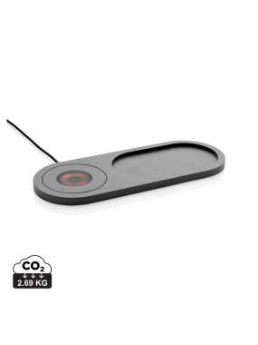 Stolný organizér s 10W bezdrôtovým nabíjaním Encore > čierna