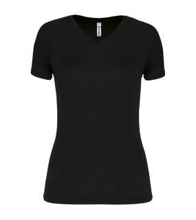 Dámske tričko (PROACT LADIES’ V-NECK SHORT SLEEVE SPORTS T-SHIRT) > čierna > M