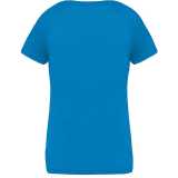 Dámske tričko (PROACT LADIES’ V-NECK SHORT SLEEVE SPORTS T-SHIRT)>modrá (aqua)>XS
