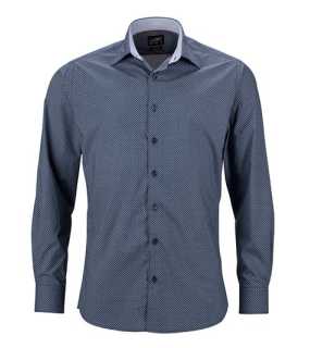 Pánska košeľa (JN Mens Shirt Diamonds) > modrá (navy) / biela > L