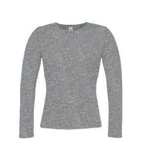 Dámske tričko (B&C WOMEN-ONLY LSL) > šedá (sport) > XL