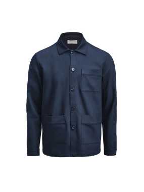 Unisex košeľa (James Harvest PATCH POCKET OVERSHIRT) > modrá (navy) > 2XS
