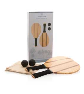 Frescobol tenisová sada z dreva > hnedá