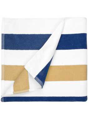 Osuška (THE ONE Beach Towel Stripe) > modrá (navy) / zlatá > 90 x 190 cm