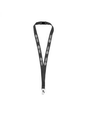 Lanyard Safety 2 cm RPET lanyard>čierna
