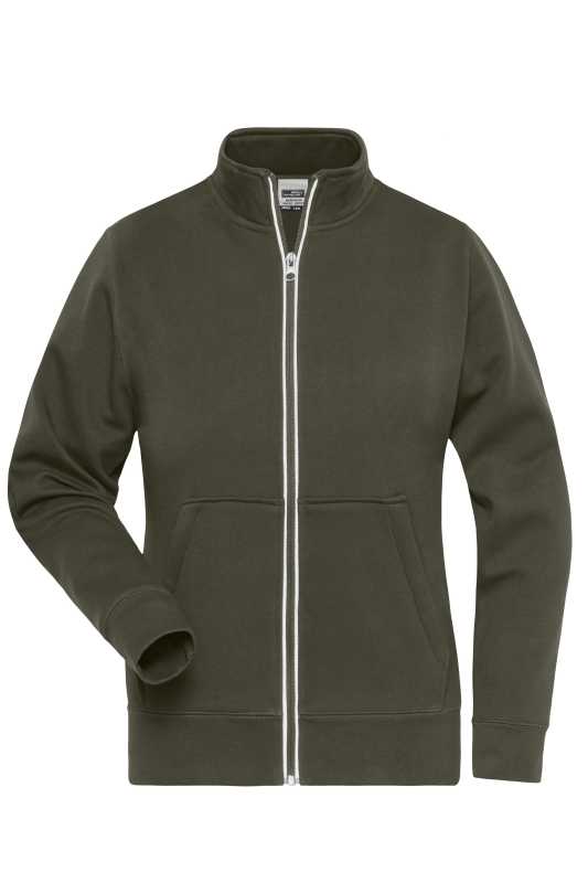 Dámska mikina (JN Ladies Doubleface Work Jacket SOLID) > zelená (olive) > 2XL
