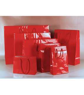 Papierová taška (LUXURY LINE) > červená > 22x10x27,5 cm