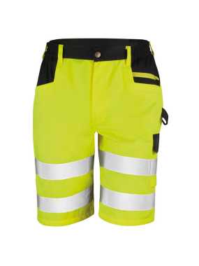 Unisex pracovné krátke nohavice (RESULT SAFETY CARGO SHORTS)>žltá (fluorescent)>44