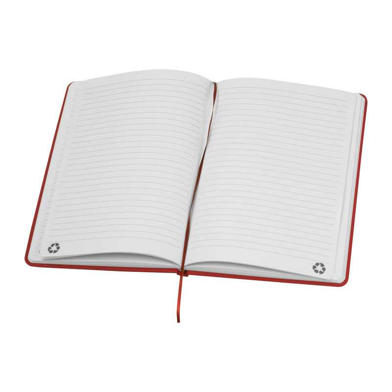 Zápisník A5 z recyklovaného papiera > červená