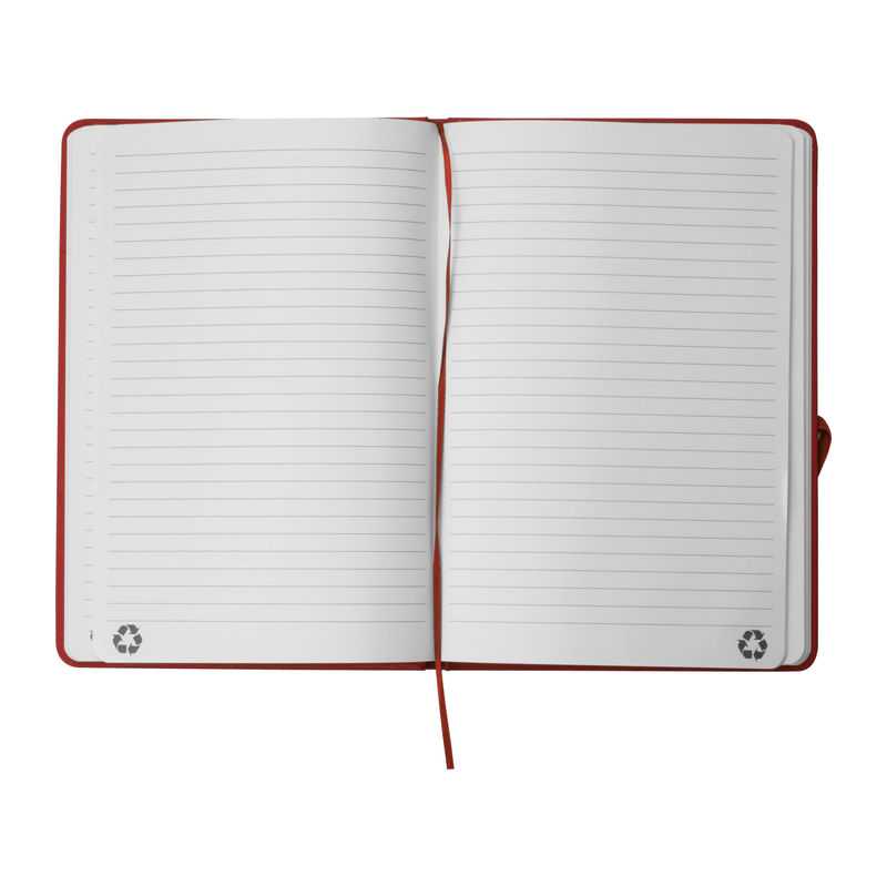 Zápisník A5 z recyklovaného papiera > červená