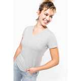 Dámske tričko (KARIBAN LADIES' SHORT-SLEEVED V-NECK T-SHIRT) > čierna > S