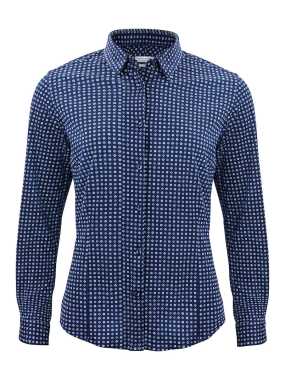 Dámska košeľa (James Harvest INDIGO BOW 131 WOMAN) > modrá (print) > 4XL