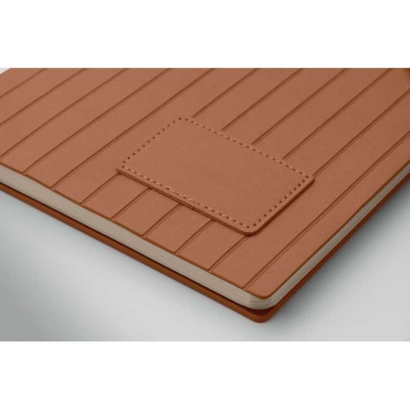 Recyklovaný zápisník A5 z PU > hnedá