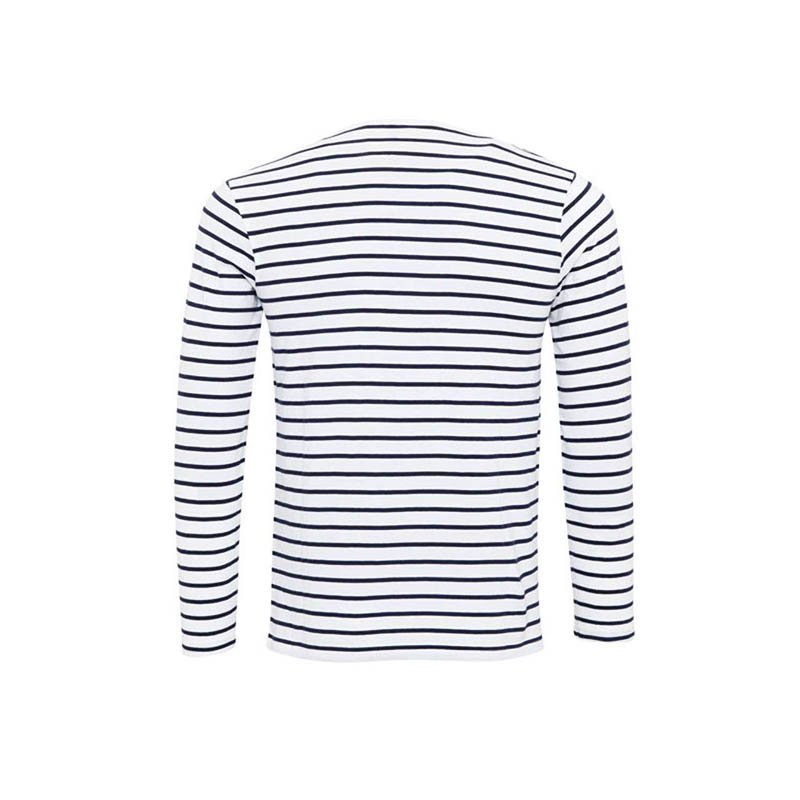 Pánske tričko (PREMIER MEN'S LONG JOHN ROLL SLEEVE TEE) > biela / modrá (navy) > M