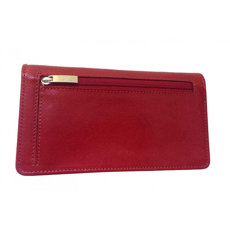 Dámska kožená peňaženka > červená