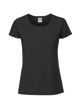 Dámske tričko(FRUIT OF THE LOOM Lady Ringspun Prem T ) > čierna > S