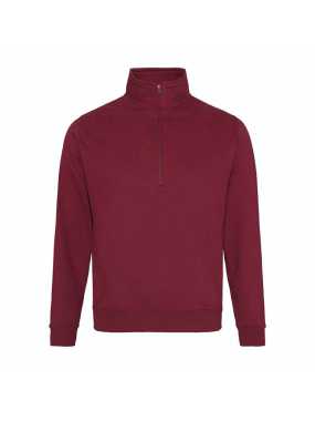 Unisex mikina (Just Hoods SOPHOMORE 1/4 ZIP SWEAT) > bordová > L