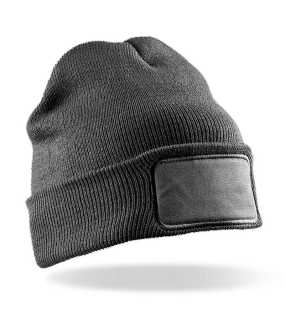 Zimná čiapka (RESULT W/E Double Knit Printers Beanie)>sivá