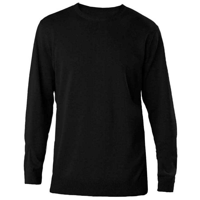 Pánsky sveter (KARIBAN MENS ROUND NECK JUMPER) > čierna > 2XL