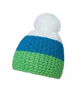 Zimná čiapka > zelená / modrá (oil) / biela