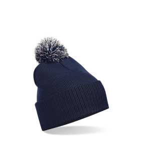 Unisex čiapka (Beechfield Snowstar Beanie) > modrá / šedá (french navy / light grey)