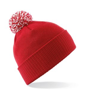 Unisex čiapka (Beechfield Snowstar Beanie) > červená(classic) / biela
