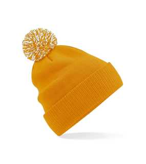 Unisex čiapka (Beechfield Snowstar Beanie) > žltá (mustard) / biela (off)