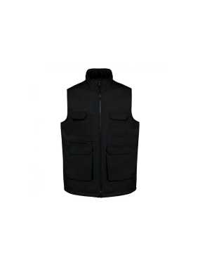 Unisex vesta (UNISEX PADDED MULTI-POCKET POLYCOTTON VEST) > čierna > XL