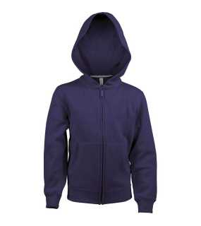 Detská mikina (KARIBAN KARIBAN KIDS FULL ZIP HOODED SWEATSHIRT)>modrá (navy)>12/14