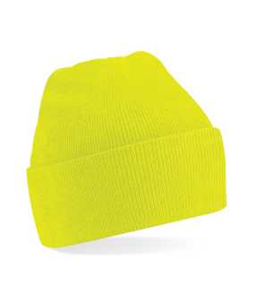 Detská čiapka (Beechfield Junior Original Cuffed Beanie) > žltá (fluorescent yellow)
