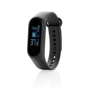 Fitness náramok s teplomerom Stay Healthy > čierna