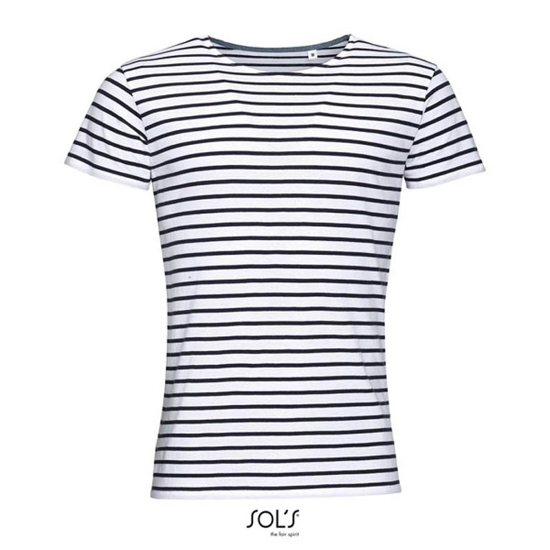 Pánske tričko (SOL’S MILES MEN) > biela / modrá (navy) > 3XL
