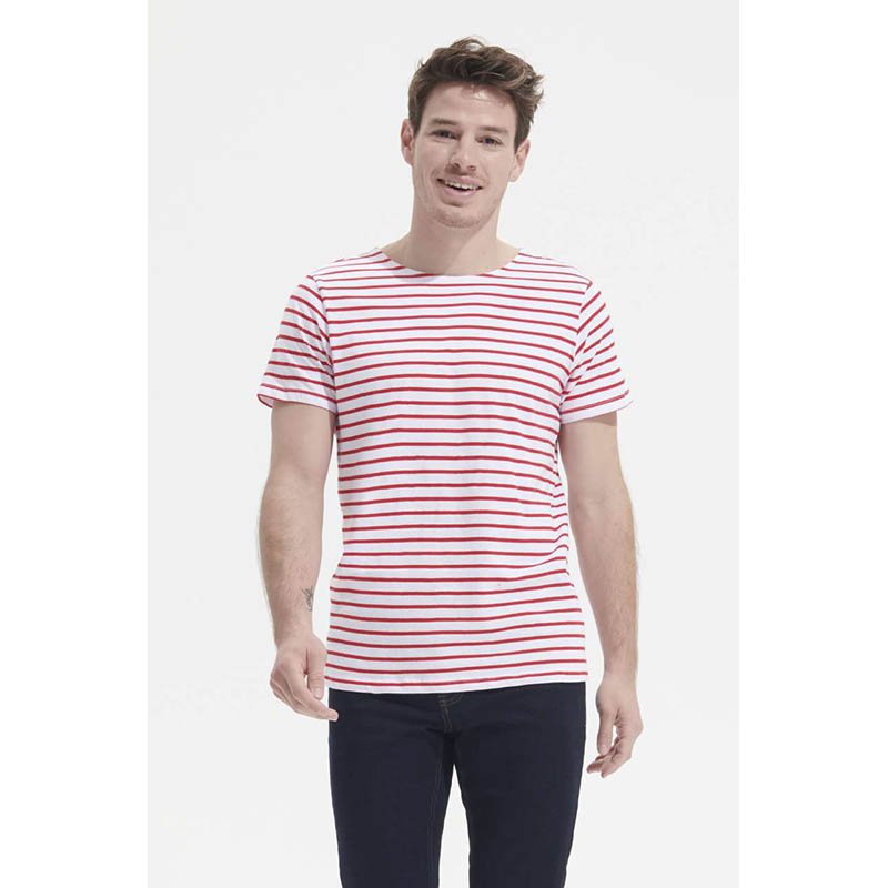 Pánske tričko (SOL’S MILES MEN) > biela / modrá (navy) > 3XL